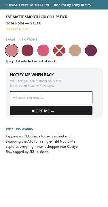 Proposed â€” Inspired by Fenty Beauty