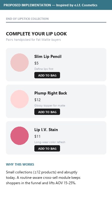Proposed â€” Inspired by e.l.f. Cosmetics